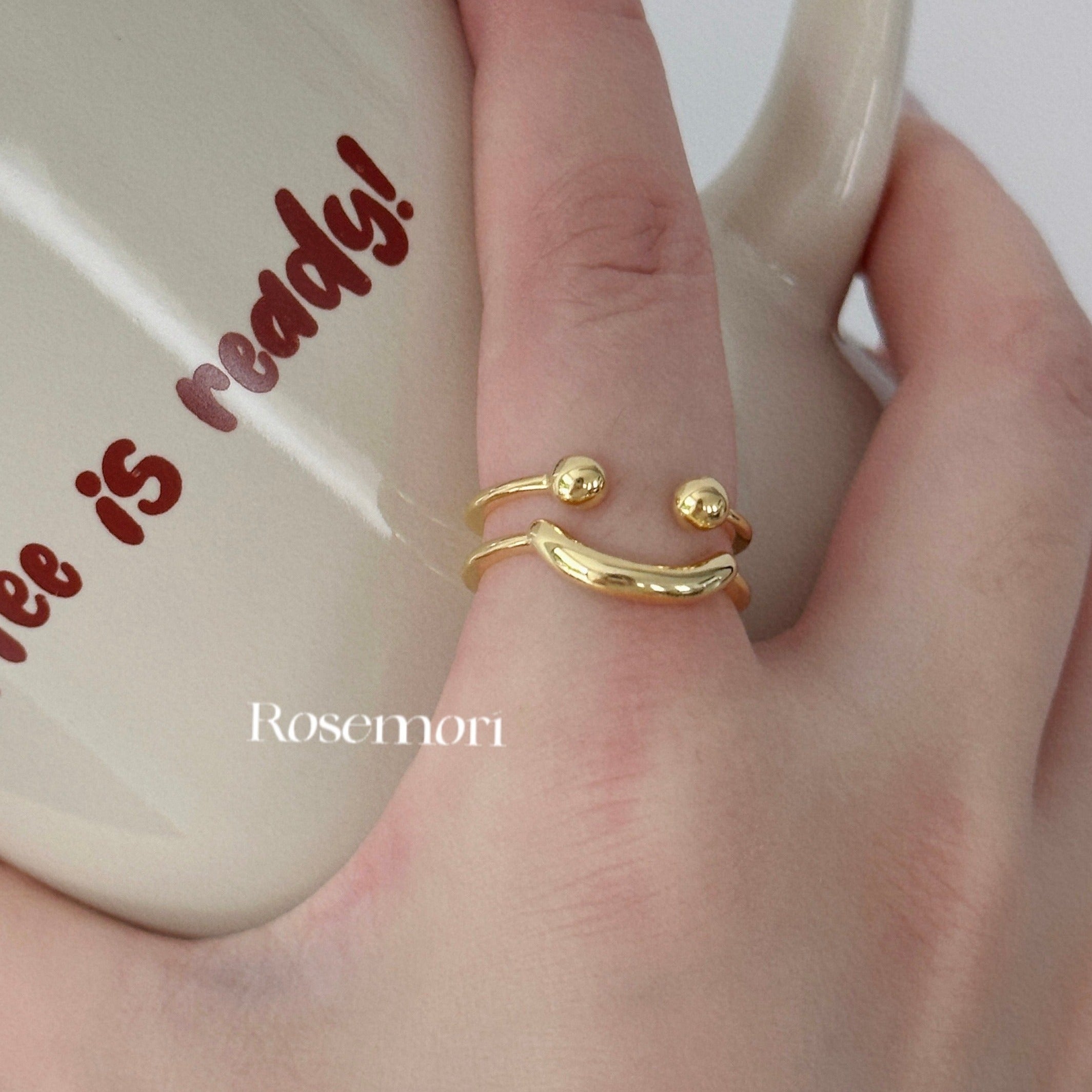 Silver Smile Adjustable Ring